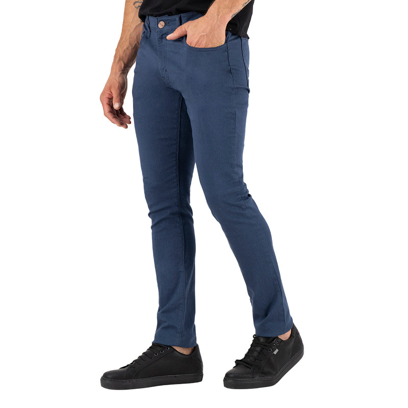 Jeans de Mezclilla Skinny - Azul Acero Mercer Color Jeans