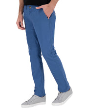 Pantalón Chino de Gabardina Slim - Plumbago