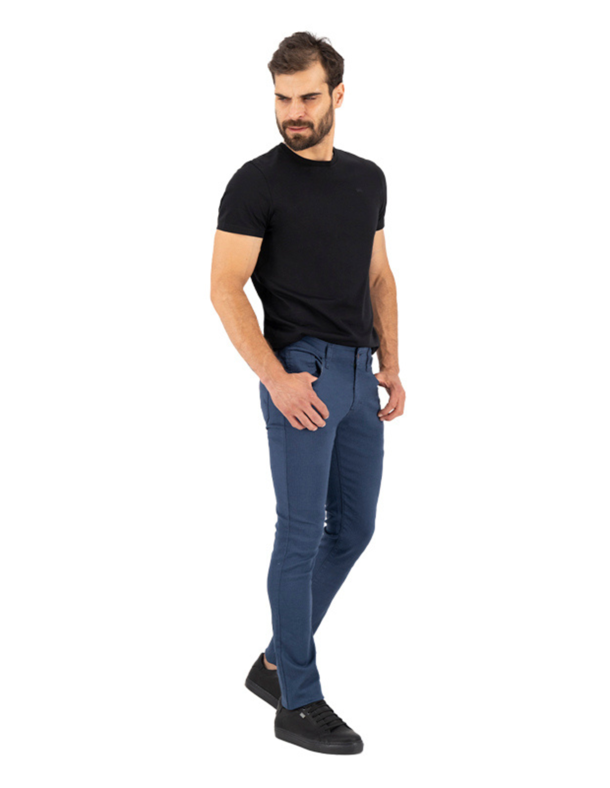 Jeans de Mezclilla Skinny - Azul Acero Mercer Color Jeans