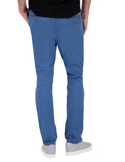 Pantalón Chino de Gabardina Slim - Plumbago