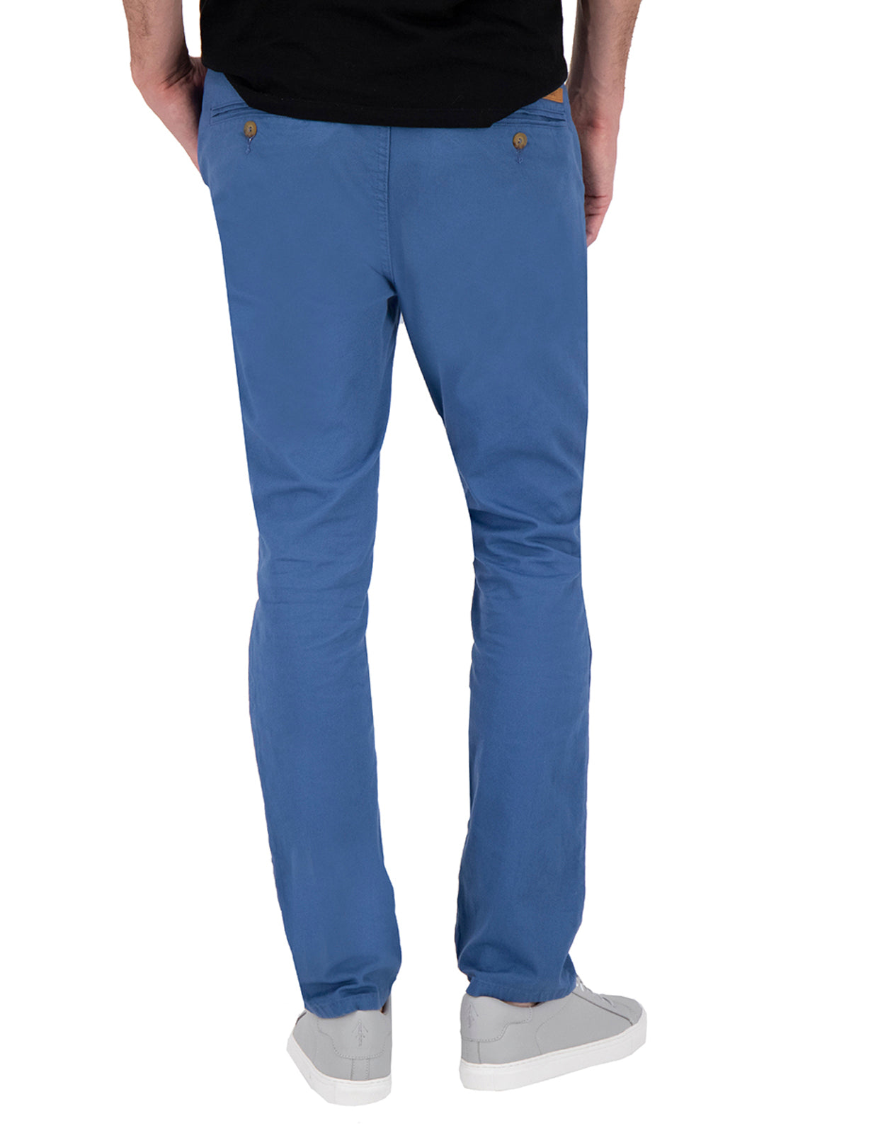 Pantalón Chino de Gabardina - Azul Capri