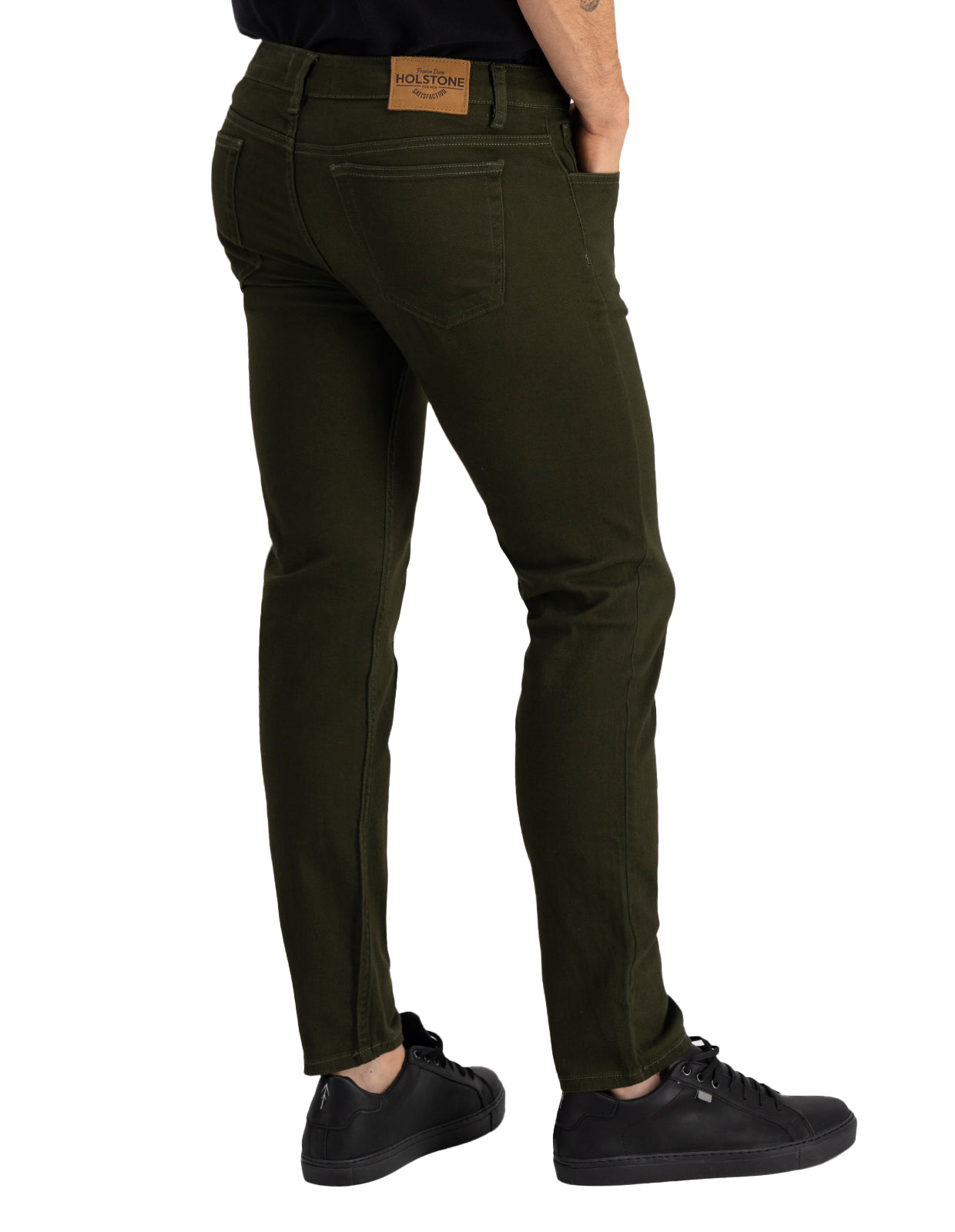 Pantalón de Gabardina Jean Cut Slim Fit - Verde