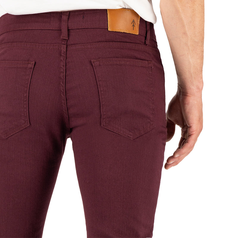 Jeans de Mezclilla Slim - Vino Mercer Color Jeans
