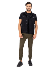 Chaleco de Mezclilla Slim - Negro