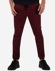Jogger de Gabardina Slim - Vino