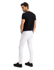 Jeans de Mezclilla Slim - White Mercer Color Jeans