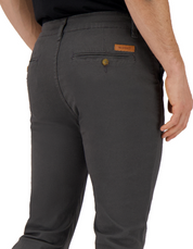 Pantalón Chino de Gabardina Slim - Gris Oxford