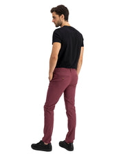 Pantalón Chino de Gabardina Slim - Vino
