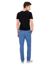 Pantalón Chino de Gabardina Slim - Plumbago