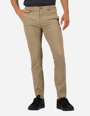 Pantalón Chino de Gabardina Slim - Caqui