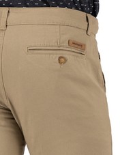 Pantalón Chino de Gabardina Slim - Caqui