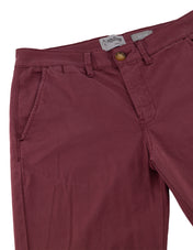 Pantalón Chino de Gabardina Slim - Vino