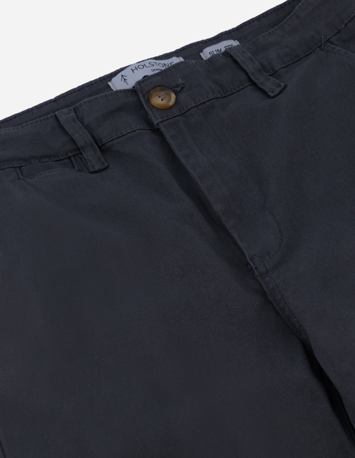 Pantalón Chino de Gabardina Slim - Gris Oxford