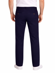 Pantalón Chino de Gabardina Recto - Azul Marino