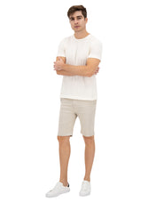 Bermuda Estilo Chino de Gabardina - Arena