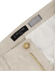 Bermuda Estilo Chino de Gabardina - Arena