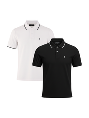 2 Pack Playeras Tipo Polo Holstone - (Blanco - Negro)