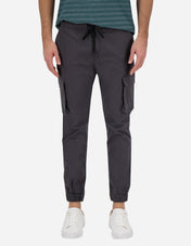 Jogger Cargo de Gabardina - Gris Oxford