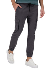 Jogger Cargo de Gabardina - Gris Oxford