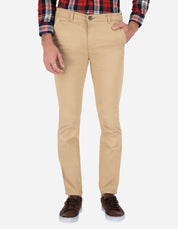 Pantalón Estilo Chino Cartera de Gabardina - Caqui