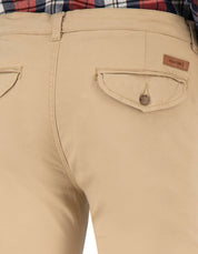 Pantalón Estilo Chino Cartera de Gabardina - Caqui