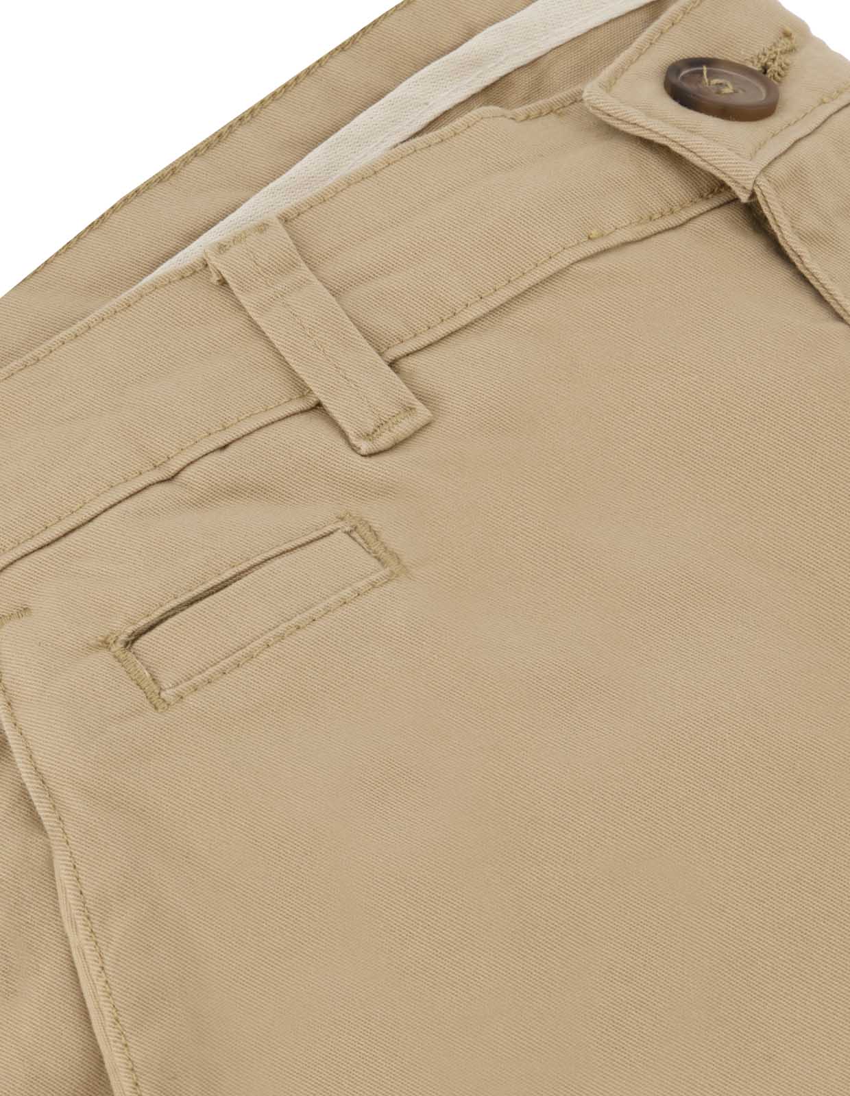Pantalón Estilo Chino Cartera de Gabardina - Caqui