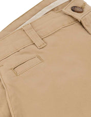 Pantalón Estilo Chino Cartera de Gabardina - Caqui