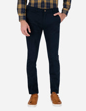 Pantalón Estilo Chino Cartera de Gabardina - Azul Marino