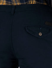 Pantalón Estilo Chino Cartera de Gabardina - Azul Marino