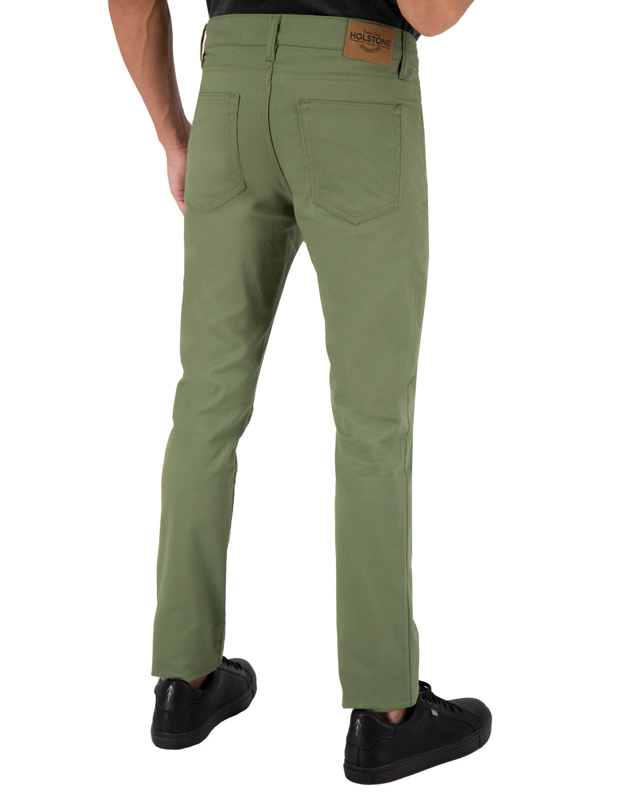Pantalón de Gabardina Jean Cut Premium Slim Fit - Verde Musgo