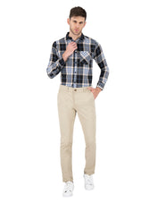 Pantalón Chino de Gabardina Slim - Arena