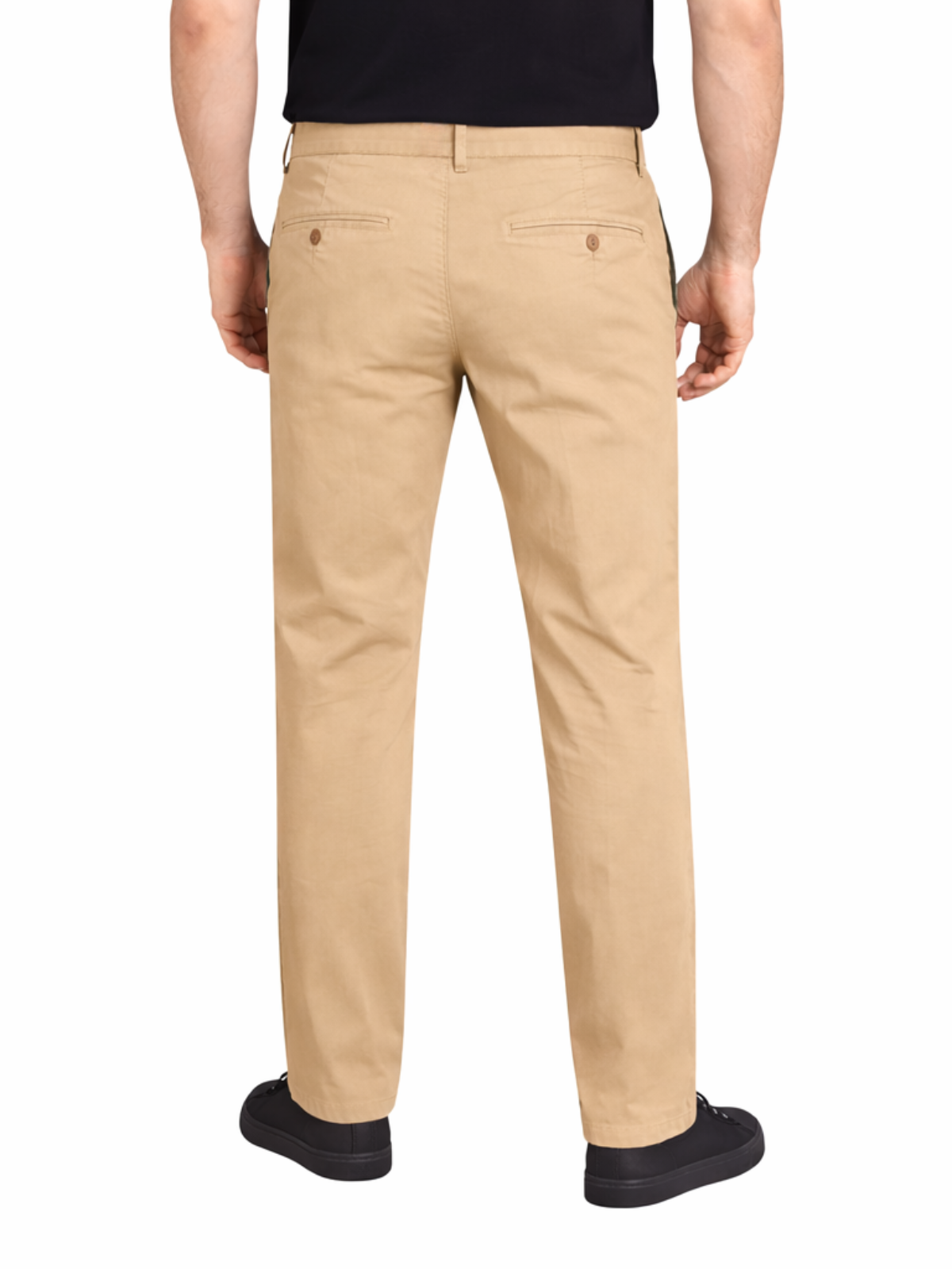 Pantalón Chino de Gabardina Recto - Caqui