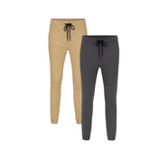 2 Pack de Joggers Holstone Para Hombre - (Caqui / Gris Oxford)