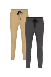 2 Pack de Joggers Holstone Para Hombre - (Caqui / Gris Oxford)