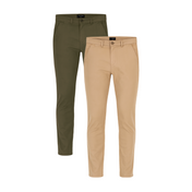 2 Pack de Pantalones Chino Holstone Para Hombre - (Caqui / Verde Olivo)