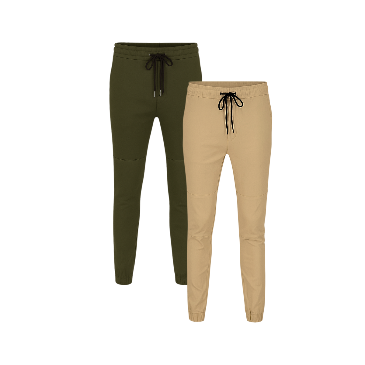2 Pack de Joggers Holstone Para Hombre - (Verde Olivo / Caqui)