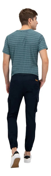 Jogger Cargo de Gabardina - Azul Marino