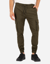 Jogger Cargo de Gabardina - Verde Olivo