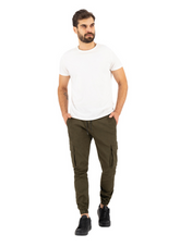 Jogger Cargo de Gabardina - Verde Olivo