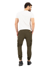 Jogger Cargo de Gabardina - Verde Olivo