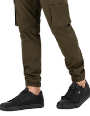 Jogger Cargo de Gabardina - Verde Olivo