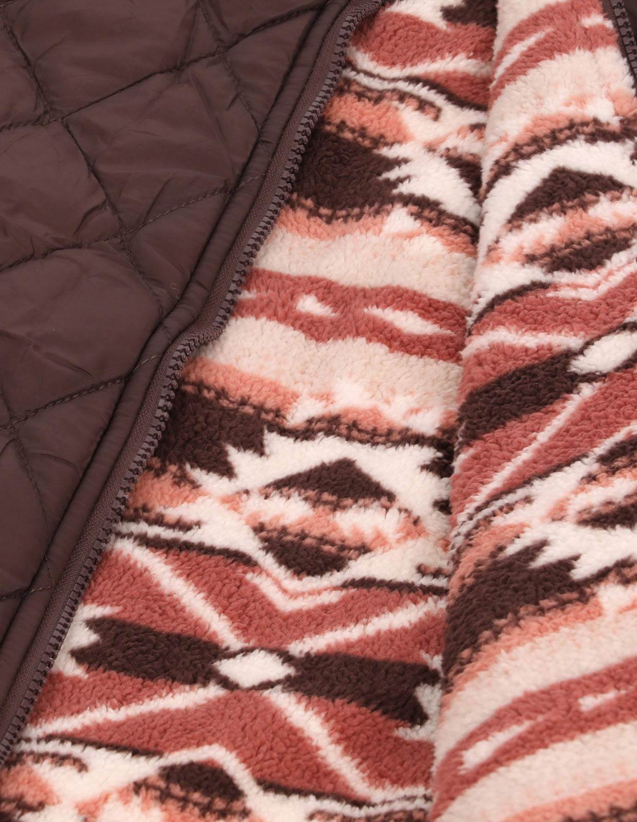 Chamarra Doble Vista para Hombre con Cierre Frontal - Café