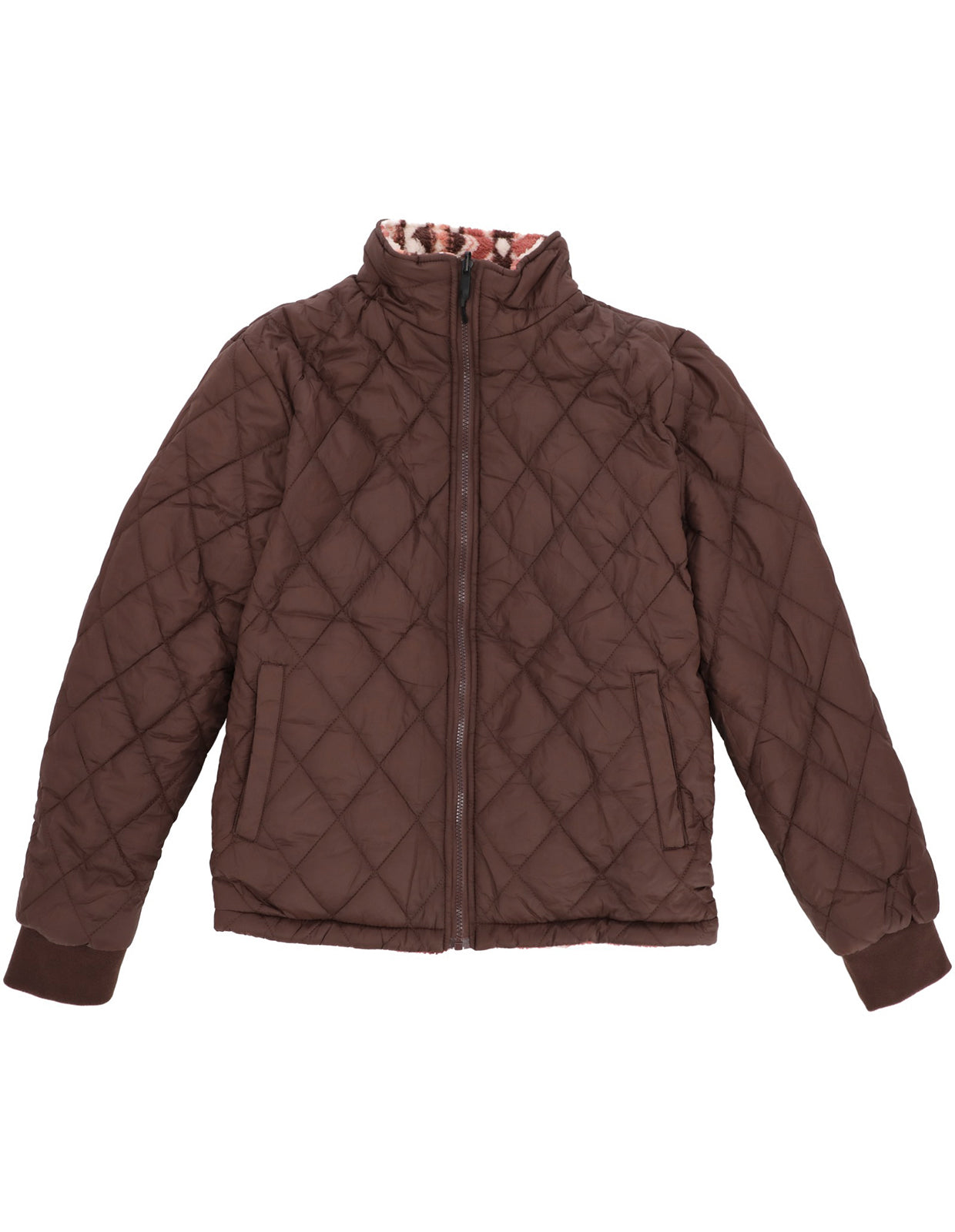 Chamarra Doble Vista para Hombre con Cierre Frontal - Café