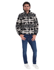 Chamarra Doble Vista para Hombre con Cierre Frontal - Negro