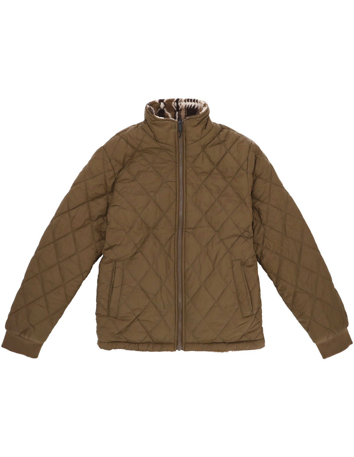 Chamarra Doble Vista para Hombre con Cierre Frontal - Oro