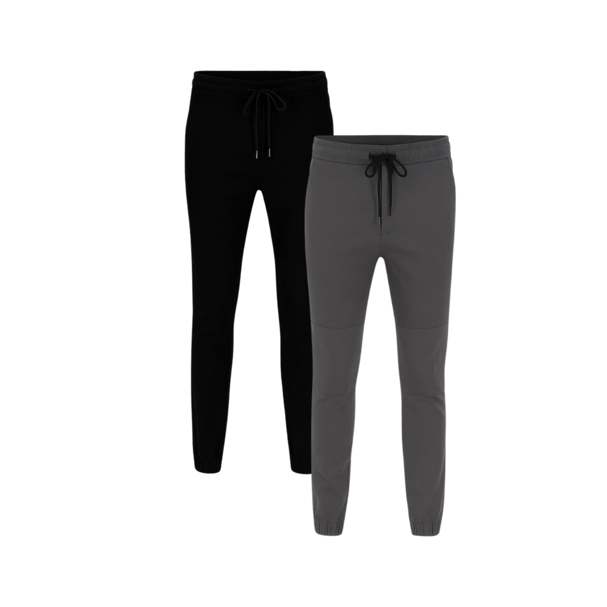 2 Pack de Joggers Holstone Para Hombre - (Negro - Gris Oxford)
