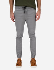 Joggers de Gabardina Slim - Gris Perla