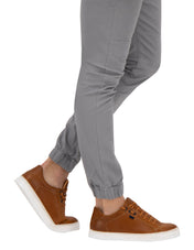 Joggers de Gabardina Slim - Gris Perla