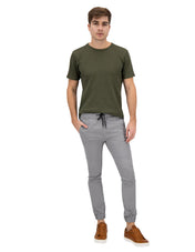 Joggers de Gabardina Slim - Gris Perla