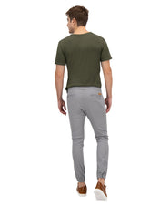 Joggers de Gabardina Slim - Gris Perla